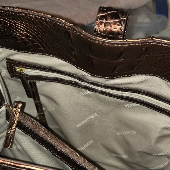 NWT BRAHMIN FIORA SHOULDER BAG IN GANACHE OMBRE MELBOURNE. - Picture 13 of 16